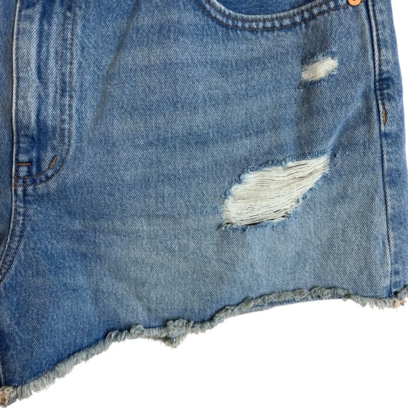 NWT Madewell Relaxed Distressed Denim Shorts Size 32 - Picture 5 of 13